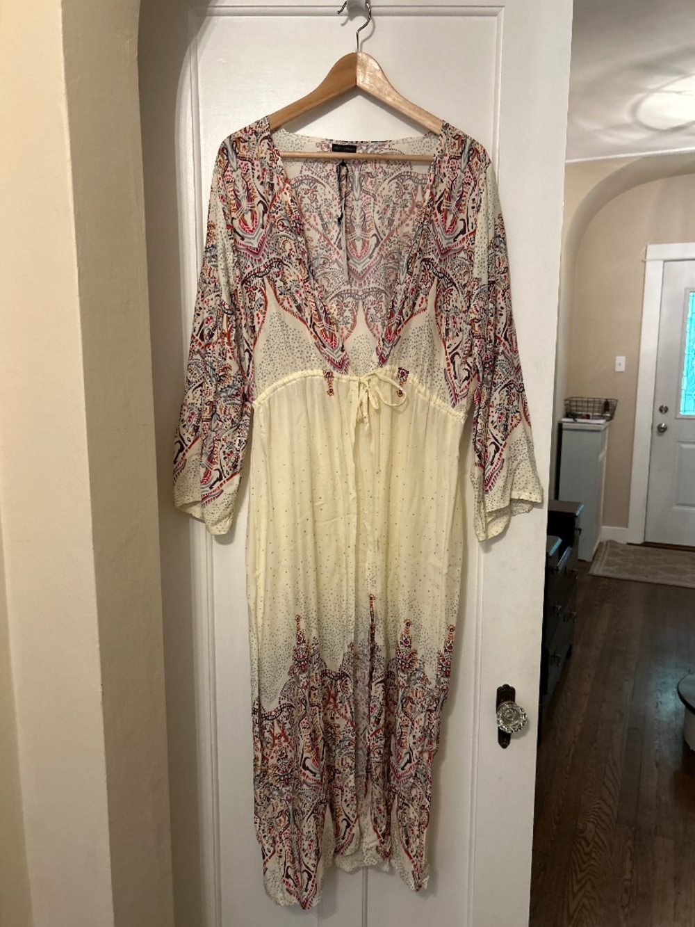 NWT tie front robe